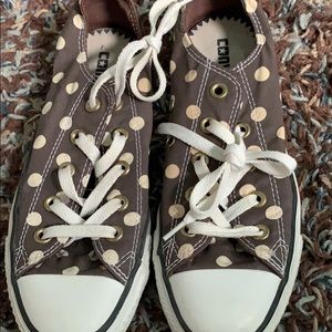 Brown Polka Dot Converse